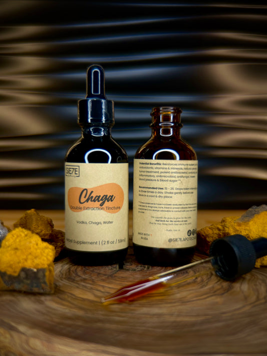 Chaga Tincture - Immunity, Inflammation, Blood Purifier, Lowers Blood Pressure | Cholesterol | Sugar